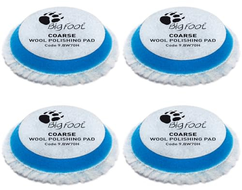 RUPES Polierpad Coarse Wool Polishing Pad Polierschwamm grob hart blau 50-70 mm