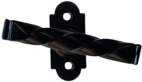CREMONE POIGNEE DE FENETRE TORSADEE NOIR FER FORGE RUSTIQUE