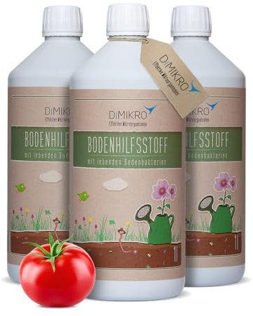 Effektive Mikroorganismen aktiv 3 Liter - EM aktiv - DIMIKRO® Bodenhilfsstoff - anwendungsfertig für Garten & Landwirtschaft, als Bodenaktivator, Kompostbeschleuniger, Pflanzenschutz - 100% vegan