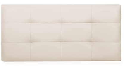 DecorQUALITY ED Cabecero Cama 135 Cabezal Acolchado cabeceros tapizado cabecera Polipiel cómodo Moderno y Resistente Mod. Texas Todas Las Medidas y Colores (Beige, 135 * 70)