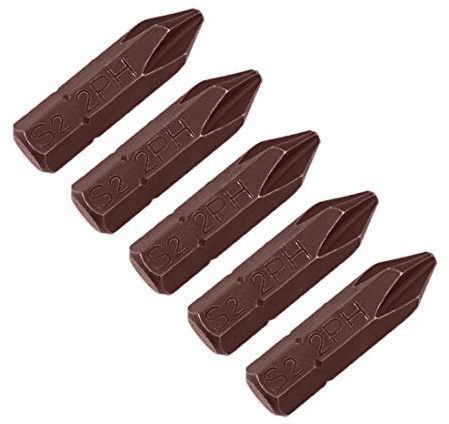 uxcell 5pcs 5/16 Hex Shank 32mm Length Magnetic Phillips Cross Screwdriver, PH2 Head Screwdriver Bits S2 Steel