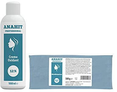 Oxidante Entwickler (12%) 1000ml + Blondierpulver 500g Anahit Professional Creme Oxidant und Blondierungspulver NEW BRAND 2020 Made in Germany Hochwertige Inhaltsstoffe Verwendet Wasserstoffperoxid