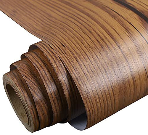Papier peint autocollant en vinyle imitation bois 39,9 x 297,2 cm pour armoires de cuisine, porte, table, placard, bureau, murs, caravanes, amovible