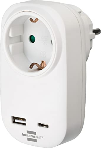 Steckdosenadapter mit USB-Charger Power Delivery 1 8W weiß