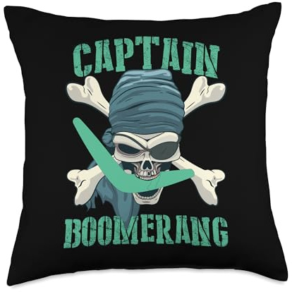 Captain Boomerang Graphic Boomerang Throwing Sport Australia Throw Pillow