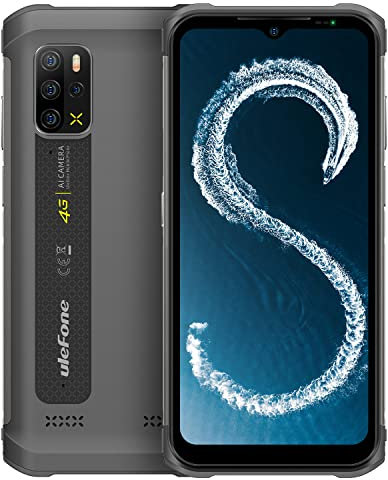 Ulefone Armor 12S Outdoor Smartphone ohne Vertrag,Helio G99 8GB+128GB, 6,52'' Android 12 IP68 IP69K Robustes Handy,50MP Quad-Rückfahrkamera, HiFi-Lautsprecher, GPS NFC Kabelloses Laden Grau