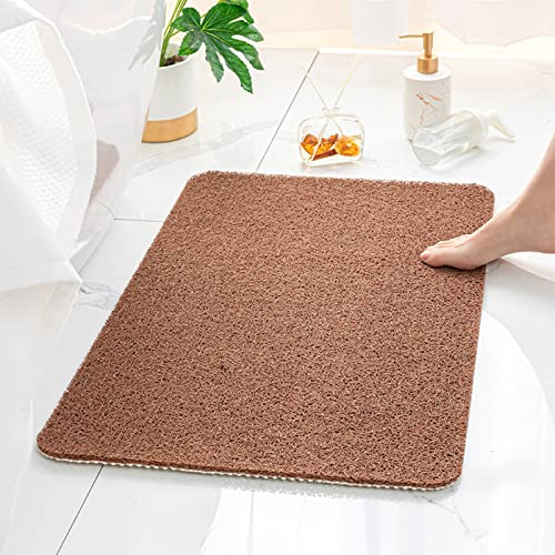 Penubuy rutschfeste Duschmatte, 40 * 60cm rutschfeste Matte mit poröser Struktur, langlebig und leicht zu reinigen（braun）