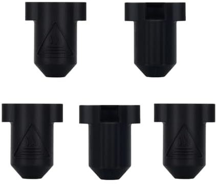 5-Pack K1 Silikon Abdeckung Socken 300C Hochtemperatur Hülse Kompatibel mit Creality K1, K1 MAX 3D Drucker Keramik Heizblock Teile Zubehör (schwarz)