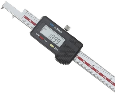 DXDRT Calibre Digital de Ancho de Ranura Interior 0-300mm/12,Pie de Rey Digital de Acero Inoxidable con Pantalla LCD,Professionale Herramienta de Medición de Calibrador,Conversión de Pulgadas/MM