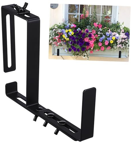YARNOW Supporto Per Fioriera - Gancio Per Fioriera Per Balcone - Set Di Staffe Per Ringhiere - Supporto Per Fioriera in Metallo Facile Da Installare Per Larredamento Della Casa