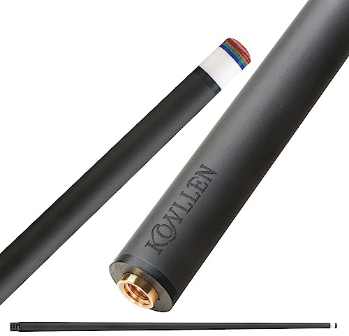 KONLLEN Low Deflection Karambol Queue Schaft aus Carbonfaser - 12mm High-Performance Spitze kompatibel mit Uni-Loc und 3/8x8 Gewinde