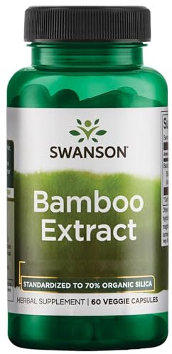 Swanson, Bamboo Extract, 50 vegetarische Kapseln, 300mg Bambus-Extrakt je Dosis, Glutenfrei, Sojafrei, GMO frei, Geschmacksneutral