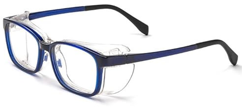 FGAQLUK Gafas Alérgicas Al Polen for Adultos, Gafas Integrales, Luz Azul Y Antivaho, Montura De Silicona Extraíble, Adecuadas for Personas Con Ojos Sensibles (Color : Azul)