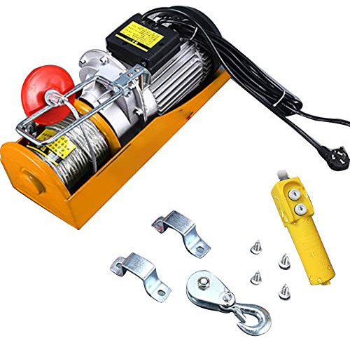 DDKYHU Elektrisches Hebezeug 1000/1200 W, Seilwinde, Brückenkran, Hebezeug für Geschäfte, 250 – 600 kg, Lager, Haushaltshebezeug, elektrisches Trolley-Hebezeug, Hebezeug