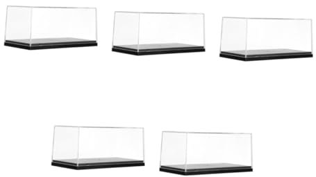 TOYANDONA 5 Stück Auto Modell Display Box Modell Display Halter Statue Vitrine Modell Koffer Kunsthandwerk Aufbewahrungskoffer Kunsthandwerk Koffer Action Figur Schutz Vitrine
