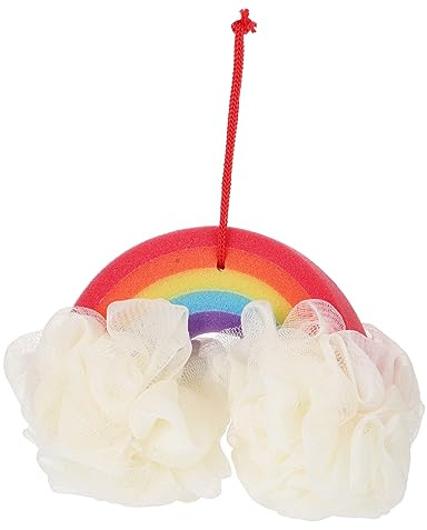 MERRYHAPY Rainbow Bath Ball for Boys and Girls Soft Bath Sponge Exfoliating Shower Sponge Fun and Gentle Cleaning