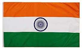 Stormflag Bandiera india 3x5ft/90x150cm 90g di poliestere 2 occhielli,1 Occhiello in Ogni Angolo, in metallo e Doppio ago