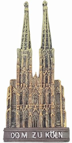 Kölner Dom Deutschland 3D Kühlschrankmagnet Tourist Souvenir Kühlschrank Dekoration Magnet handbemalt Handwerk