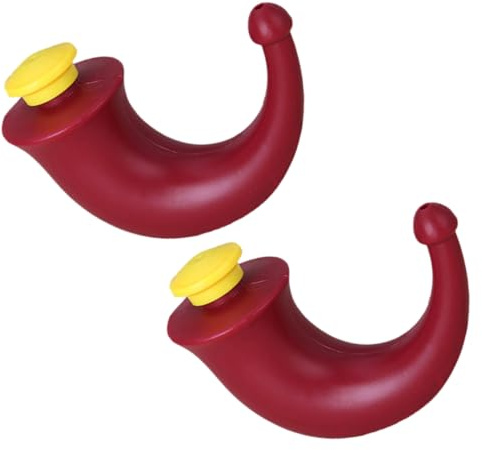 Limpiador de Lavado Nasal 2 Piezas de Plástico Rojo | Boquilla Práctica, Reutilizable y Portátil, Diseño Compacto, Uso Doméstico