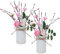 Zythrem 2 Pièces Fleurs artificielles en Pot, Fleurs Artificielles Deco Forme de Coeur La Saint Valentin, Fleur Plante en Pot Interieur ExtéRieur DIY Déco Salon Mariage Table Fête