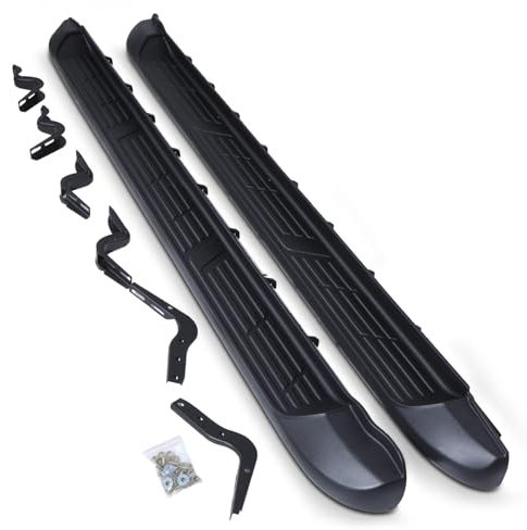 Predator4x4 All Black Side Steps Rails Compatible with Toyota Hilux MK8 Revo 2015+ Running Boards Bolt On Rails Sidesteps Sills