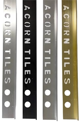 12.5mm Aluminium Metal Tile Trim L Shape 250cm Long 4 Colours (10, Brushed Silver)