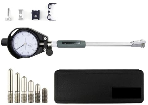 TIEOAXFT 15-35-50-160mm Bore Dial Bore Gauge Dial Indicator Inner Diameter Gauge Measuring Rod Probe Micrometer Measuring Tool(35-50mm Red Dial)