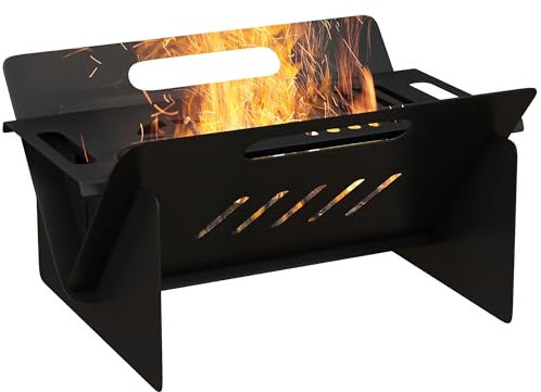 Tragbarer Holzofen für Campingzelt, 3-in-1-Feuerstelle mit Tragetasche für Lagerfeuer, Picknick, Hinterhof, schnelle Montage