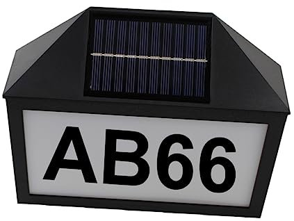 HOUDERCO Digital Door Light for House Number Solar Lamp Address Sign Solar Light for Outdoor Decoration Scenario Using