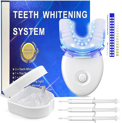 Kit Sbiancante Denti Professionale, Lampada Dentale Whitening, Gel Sbiancamento Denti, Cura dei denti, Rapido sbiancamento dei denti, Efficace Rimozione Delle Macchie