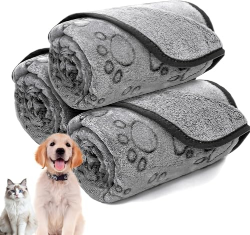 Couverture pour chien et chat, 77 x 55 cm - Couverture douce pour animaux de compagnie lavable, en flanelle - Couvertures pour animaux pour petits chiens et chats, tapis de couchage doux et chaud pour
