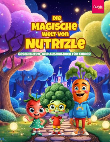Die magische Welt von Nutrizle: Kinder-Geschichten- und Malbuch, das Freude an gesunder Ernährung weckt