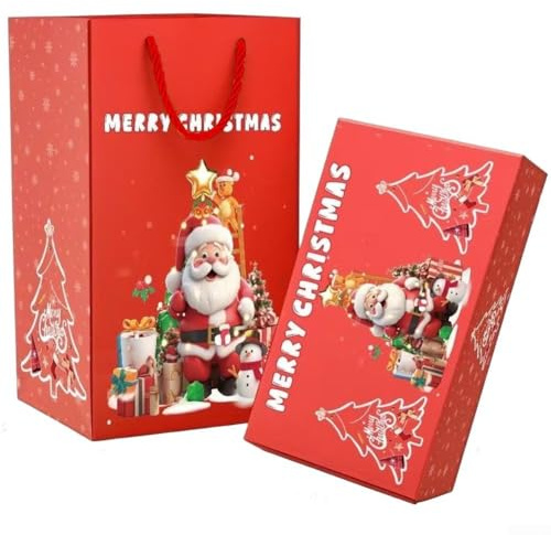 Weihnachts-Überraschungs-Explosionsbox, faltbare Pop-Up-Box mit Geld-/Kartenhalter für festliche Anlässe (12 rot)