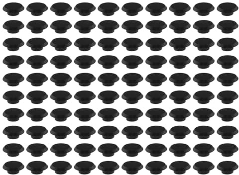 DUZEPA 100 tapones de plástico para tornillos de cabeza hexagonal, protectores de tornillos Allen, color negro, para maquinaria y automoción (M6)