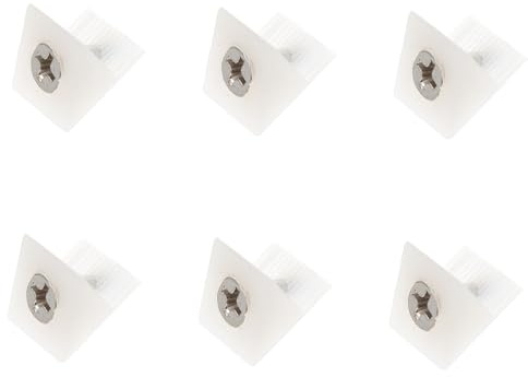 OATIPHO de Cuñas de Reparación en Plástico Blanco Soporte en Forma de L 100 Piezas para Refuerzo de Muebles y Reparación de Cajones