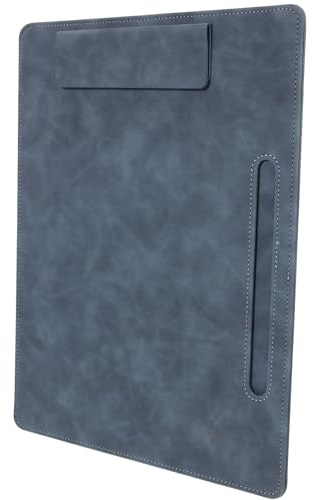 MOTHNUR Presse-papiers Plastique avec Calculatrice Porte-documents Multifonction Léger et Portable Dossier Bureautique Protection Papier Support Écriture pour Bureau et École Bleu