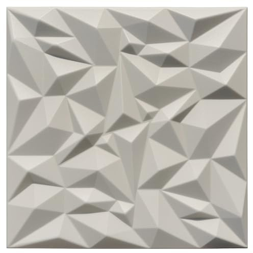 3D Wandpaneele Styropor Wandverkleidung Decke Deckenverkleidung Paneele Deckenplatten Wall Deko Panel Wand Panels Polystyrol 50x50 cm Ametyst - 12 m² (48 Stück) - Kaschmirbeige Beige