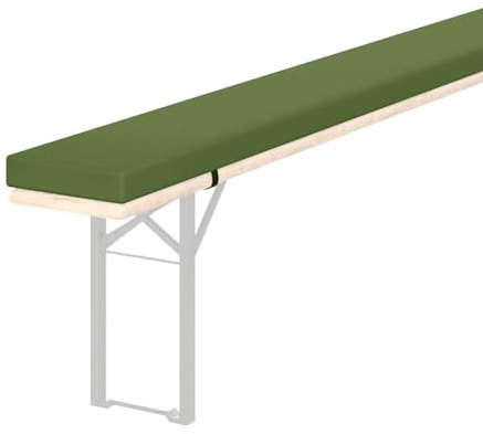 Gepolsterte Bierbankauflage für Garten & Terrasse 220x25/200x25/180x30cm Abnehmbar & Waschbar Sitzpolster für Drinnen & Draußen Bänke K 38 190x30x3cm