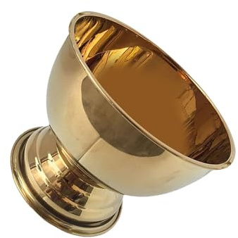 BEALIFE Cuenco de metal de acero inoxidable para champán, vino, cerveza, cubo hielo, ponche, fiesta, refrigerador, Dorado, 23x19cm
