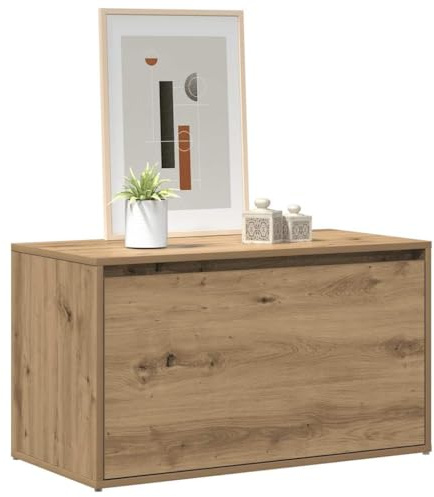 Tomostar Banc de Rangement, Coffre de Rangement Bout de Lit Banc à Chaussures 80x40x45 cm chêne Artisanal Bois d'ingénierie