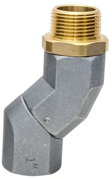 Kraftstoffschlauch Kugelgelenk 3/4'', NPT Anschluss, Zinklegierung, Korrosionsbeständig - 360 Grad Drehbar, Einfache Installation, Für Kraftstofftank und Zapfpistole (1 Zoll)