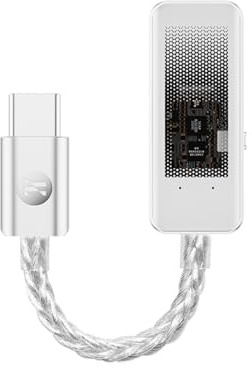 JCALLY JM98MAX USB-C zu 3,5 mm CS43198 SGM8262 DAC Verstärker 195mwW Schub tragbarer Hi-Res Audio Decoder Verstärker für iPhone, Android, Samsung, Pixel, Galaxy DSD Unterstützung