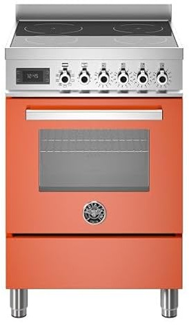 Bertazzoni PRO64I1EART Cucina A Elettrico Piano cottura a induzione Arancione, Acciaio inox