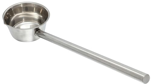 Toyvian Cucharón Grande de Acero Inoxidable Mango Largo y Borde Vertedor, para Servir Bebidas y Regar Plantas, Resistente a Deformaciones y Apto para Lavavajillas