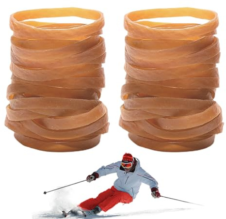 Gummibromshållare – 30 st elastiska band, hållbar gummikonstruktion, högkvalitativt material | Bromsband för skidbindning, Skidutrustningstillbehör, Utomhussportutrustning, Ersättningsremmar, Winte
