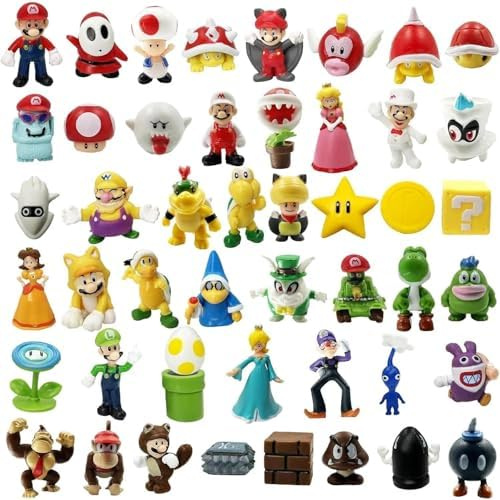 48 Stück Tortendekoration Cake Topper Set,Tortendeko,Mini Tortenfiguren | Kuchen Dekoration Geburtstag,Party Kuchen Deko,Geburtstag Deko,Cake Topper Party Dekoration Lieferungen