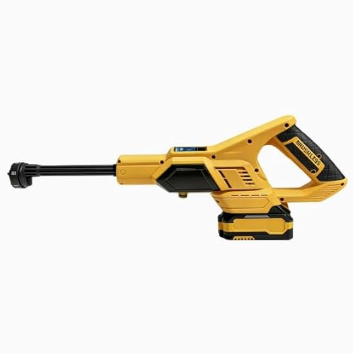 Nettoyeur haute pression sans fil compatible avec batterie Milwaukee 18 V, nettoyeur haute pression portable de 700 PSI avec moteur sans balais, canon à mousse, tuyau de 5 m et buse 6 en 1 pour