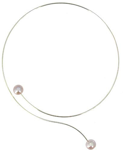 LES POULETTES BIJOUX - Silber 925 Halskette Halsband 2 Zuchtperlen 11 mm - Classics