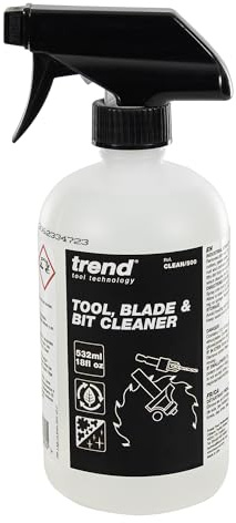 Trend Blade & Bit Cleaner, 532ml, Resin, Pitch & Rust Remover | Safe Non-Toxic Formula Cleans Workshop Tools, Removing Resin, Pitch And Rust Fast, CLEAN/500