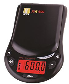 HBIjscale Taschenwaage Jennings JSR 600 - Schwarz, LCD, Zusammenklappbar, 0.1 Gramm genau, tragbar, 0.77 Pfund, 1 Stück